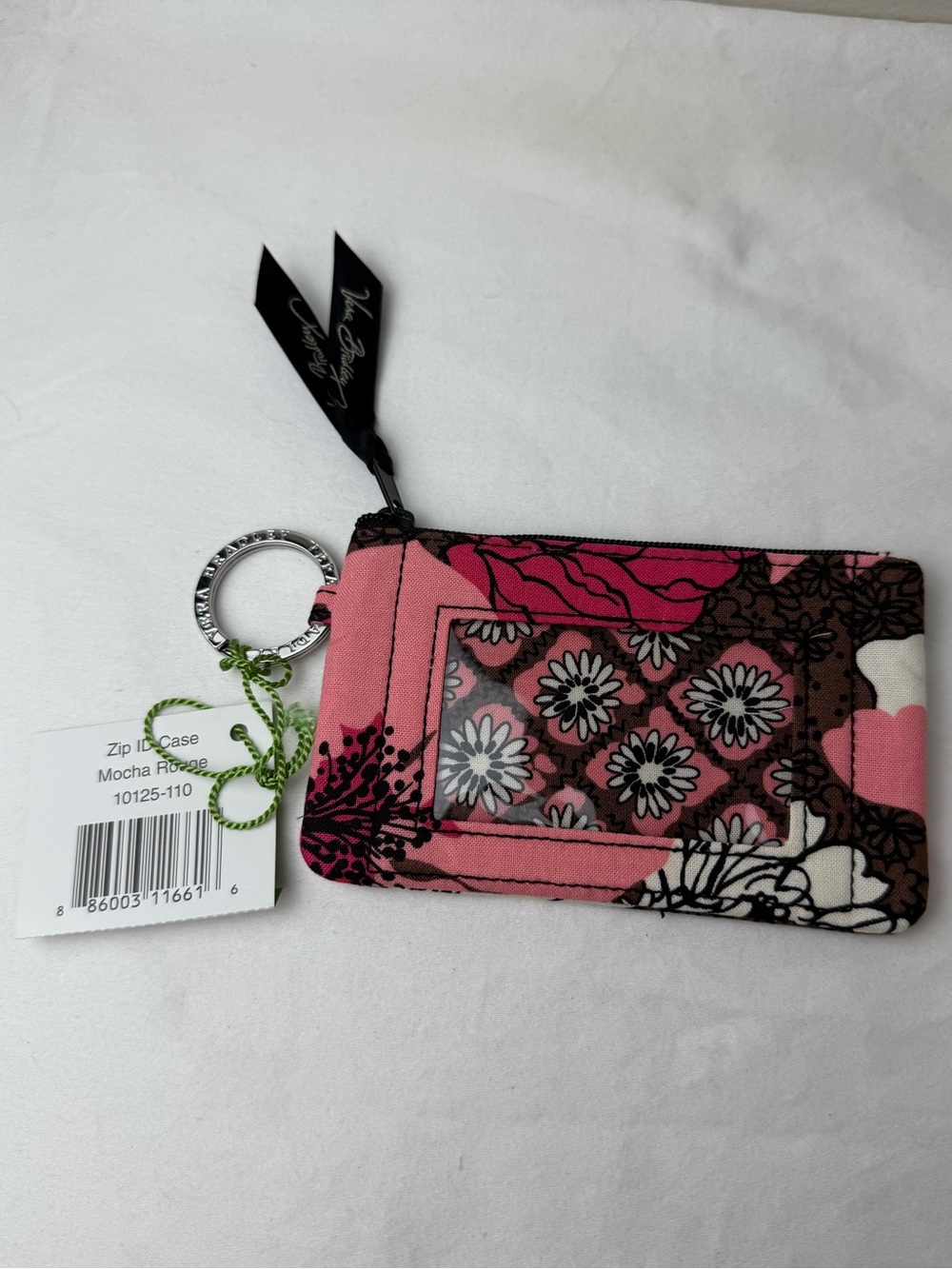 NWT Vera Bradley Mocha Rouge Zip ID Case ID's & Credit Card Holder